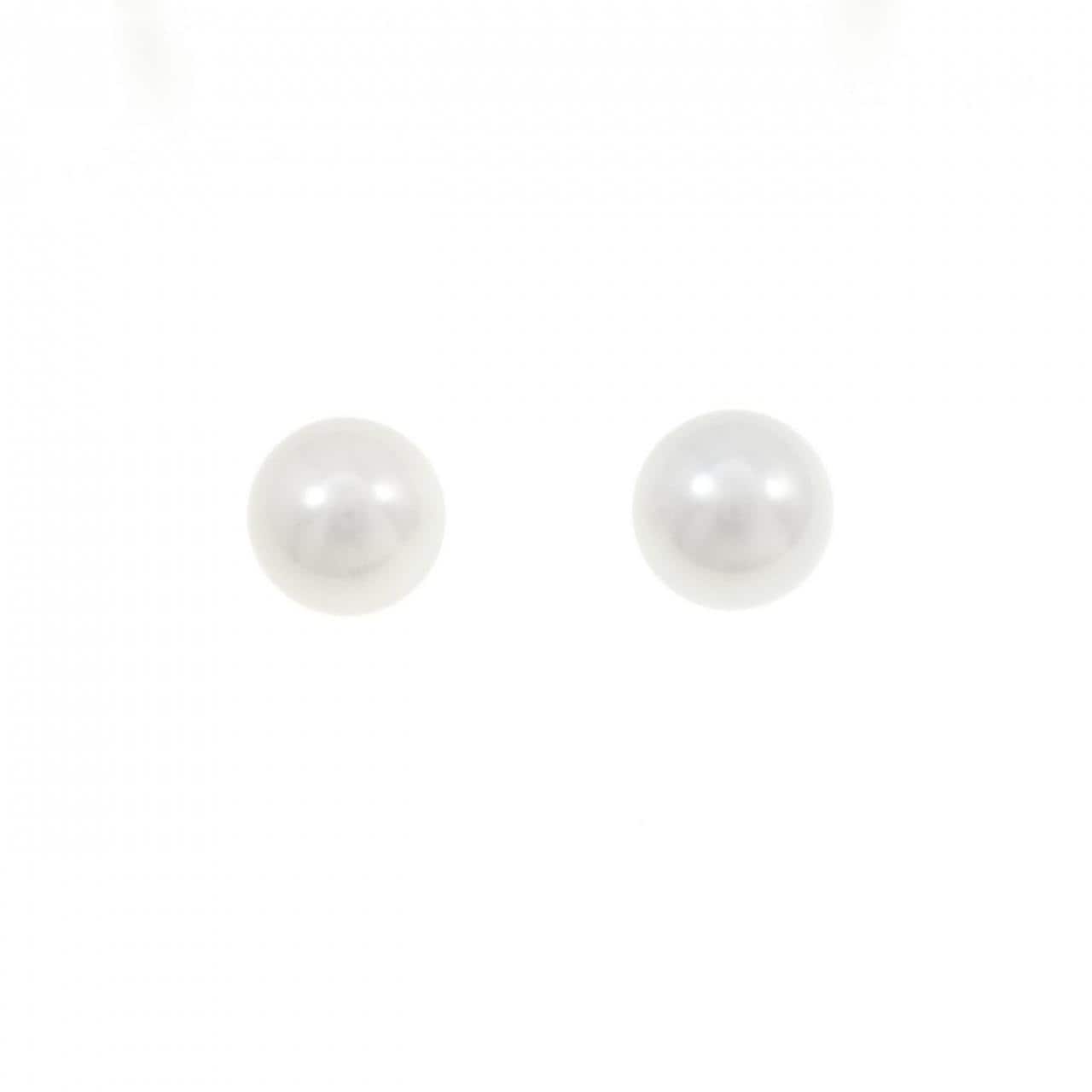 K14WG 白蝶パール ピアス 10.4mm