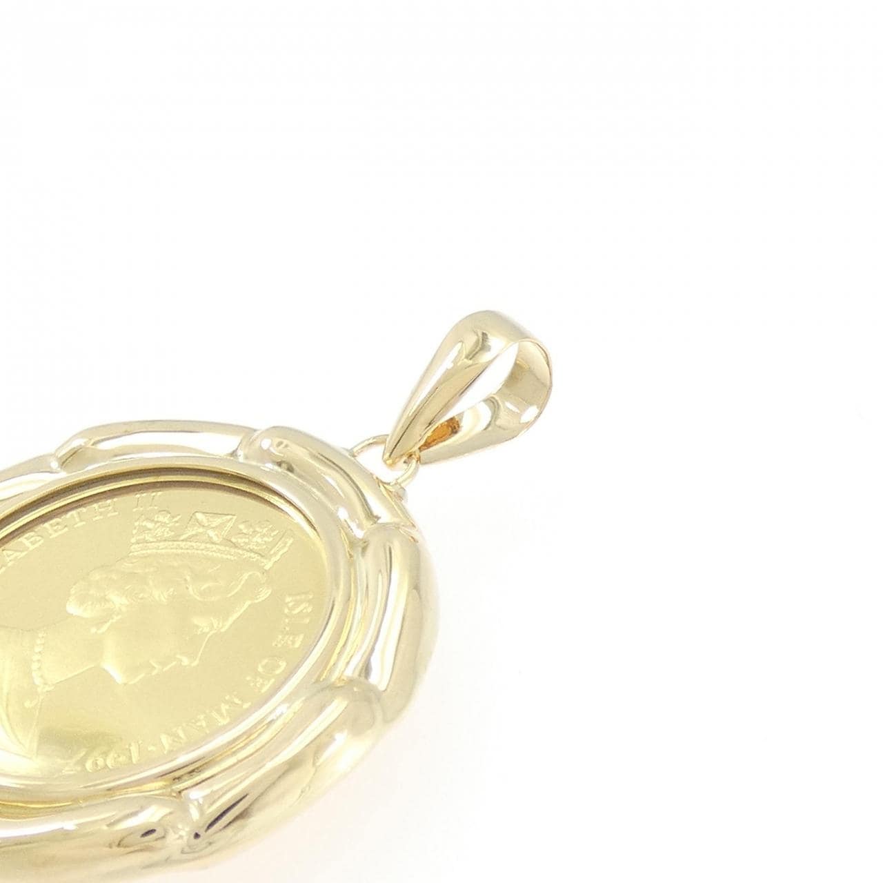 K18YG(枠) コイン ペンダント