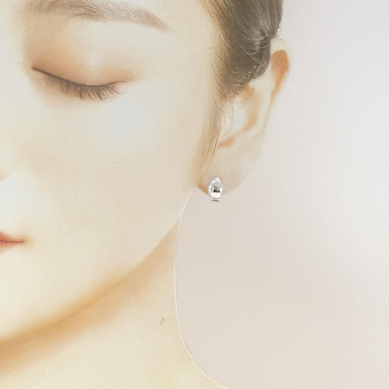 PT900 ダイヤモンド ピアス 0.10CT