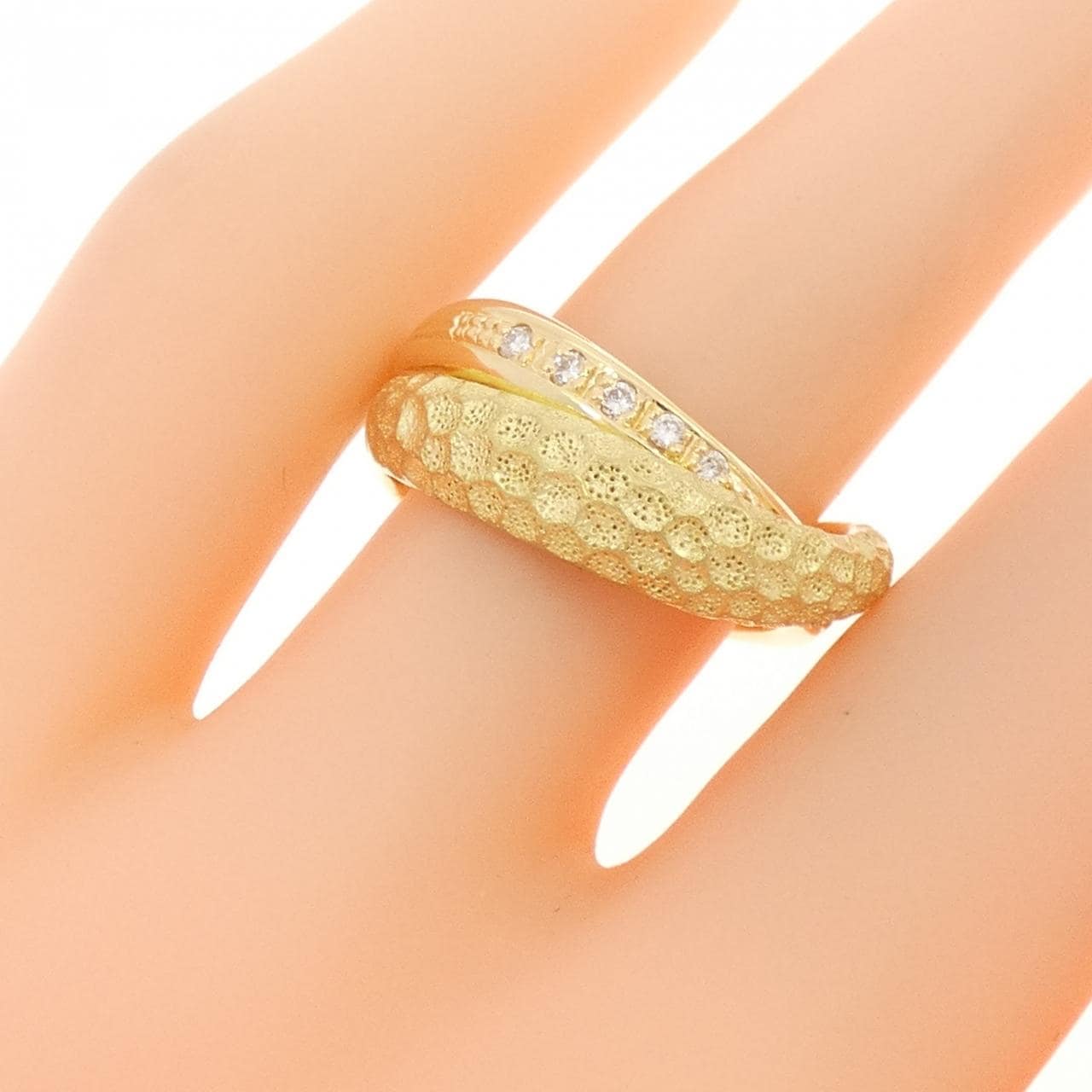 K18YG ダイヤモンド リング 0.08CT