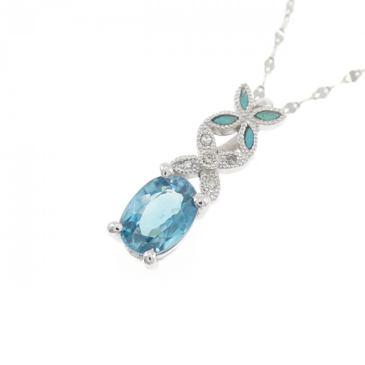 PT900/PT850 ジルコン ネックレス 1.31CT