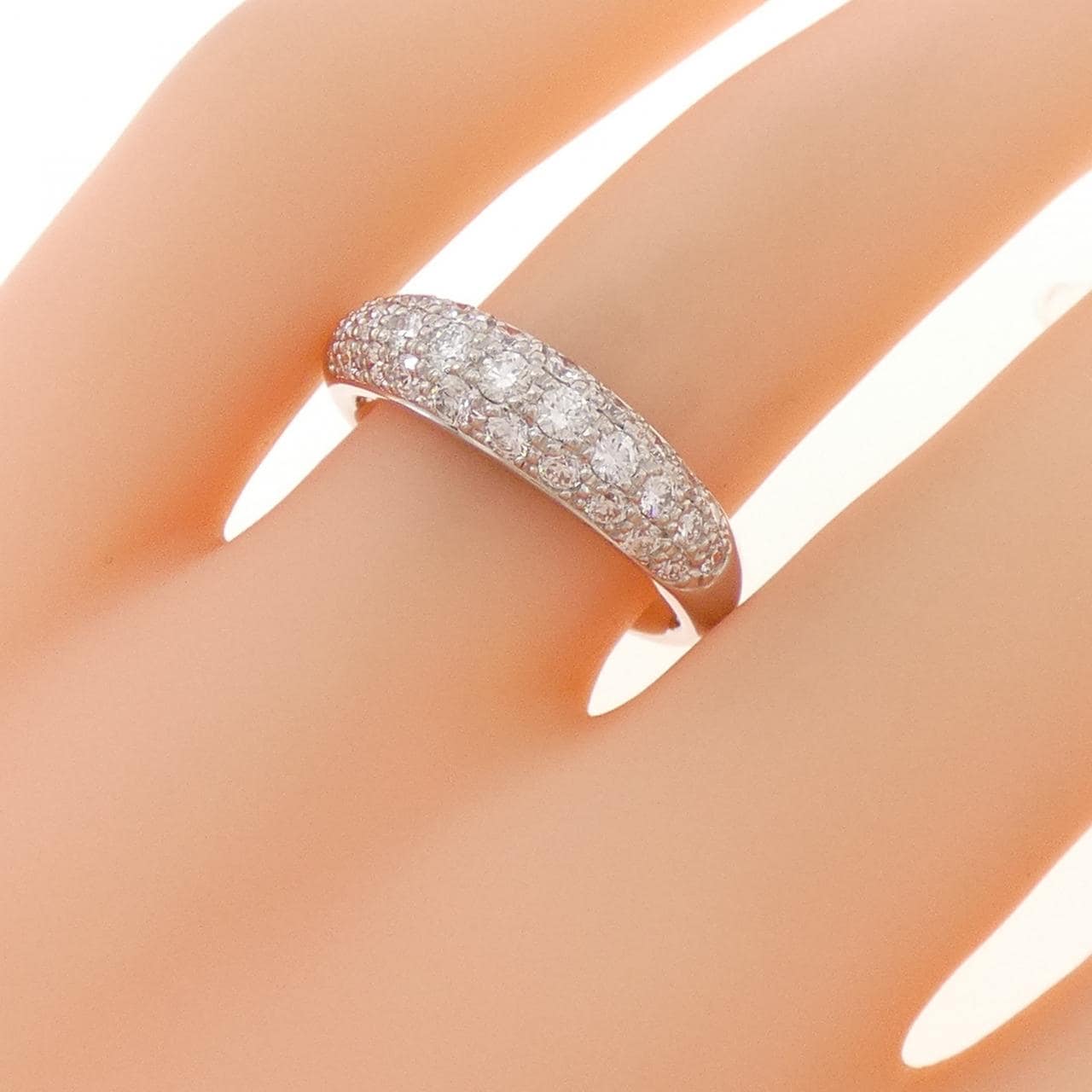 K18WG ダイヤモンド リング 0.75CT