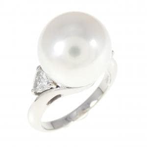 White Butterfly Pearl ring