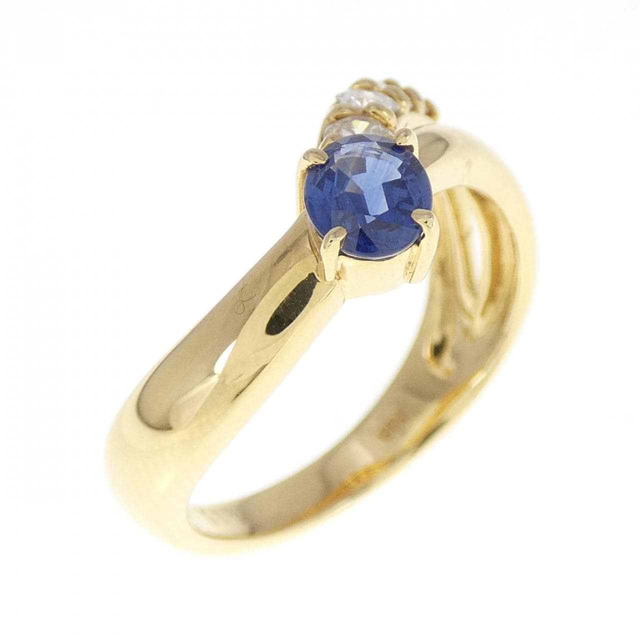 K18YG sapphire ring 0.48CT