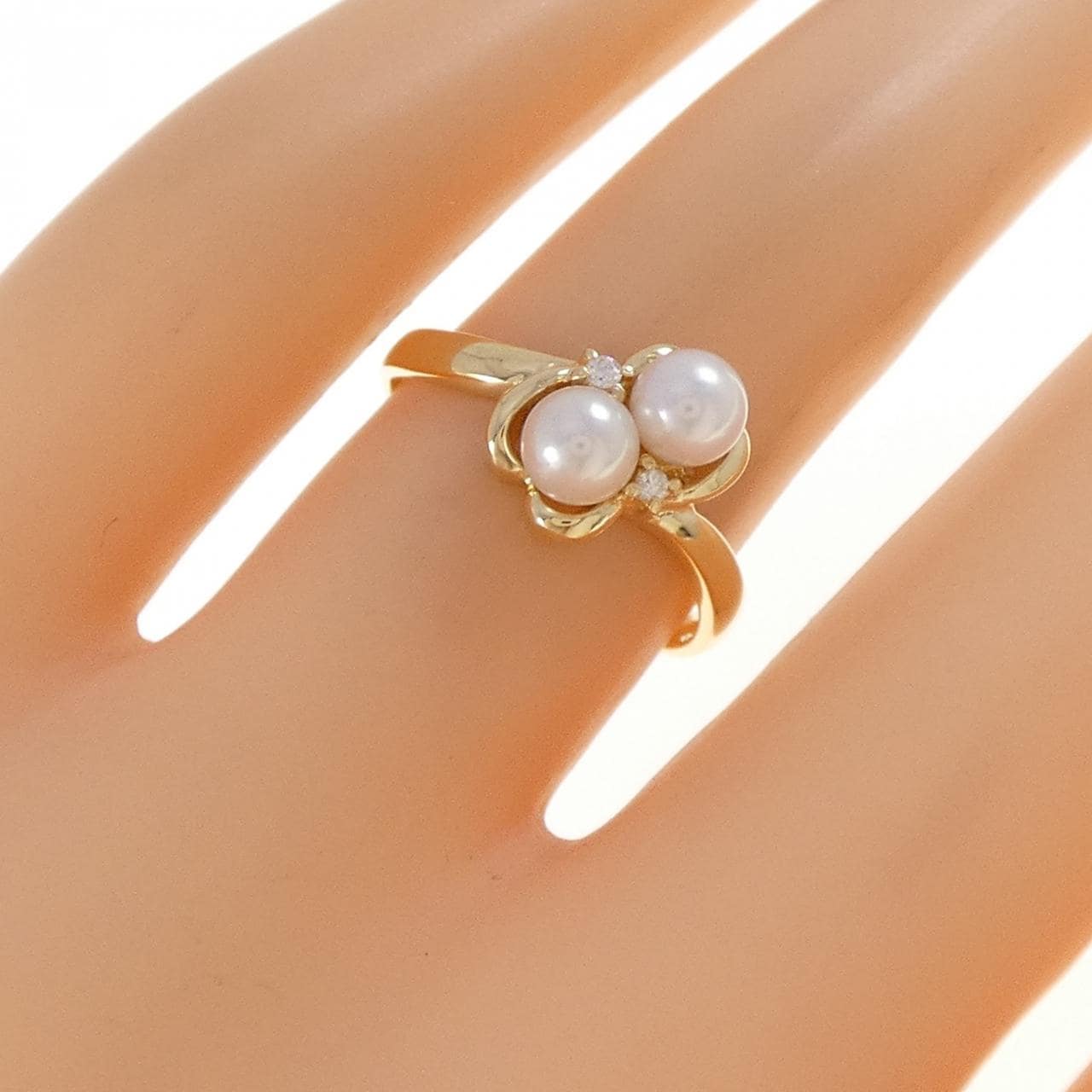 K18YG アコヤパール リング