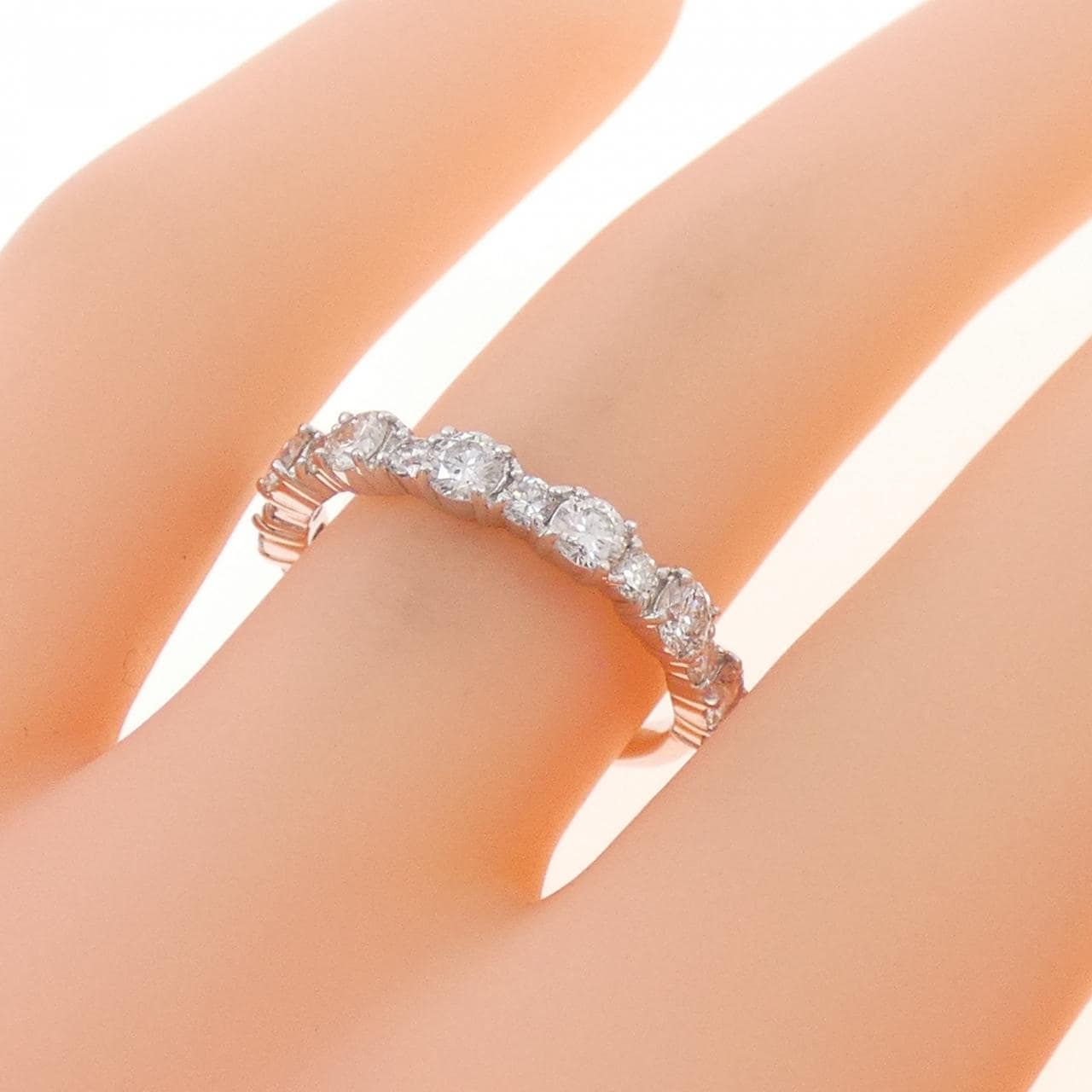 K18WG ダイヤモンド リング 0.82CT