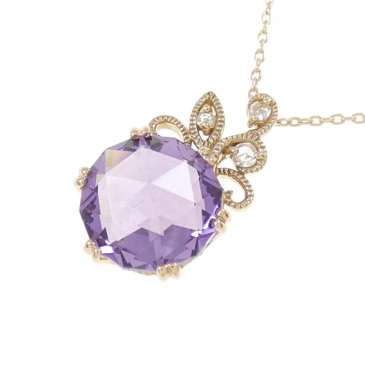 K18PG amethyst necklace