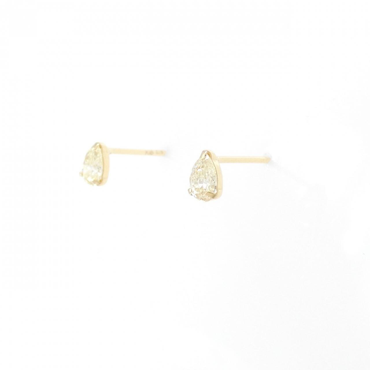 【新品】K18YG ダイヤモンド ピアス 0.32CT
