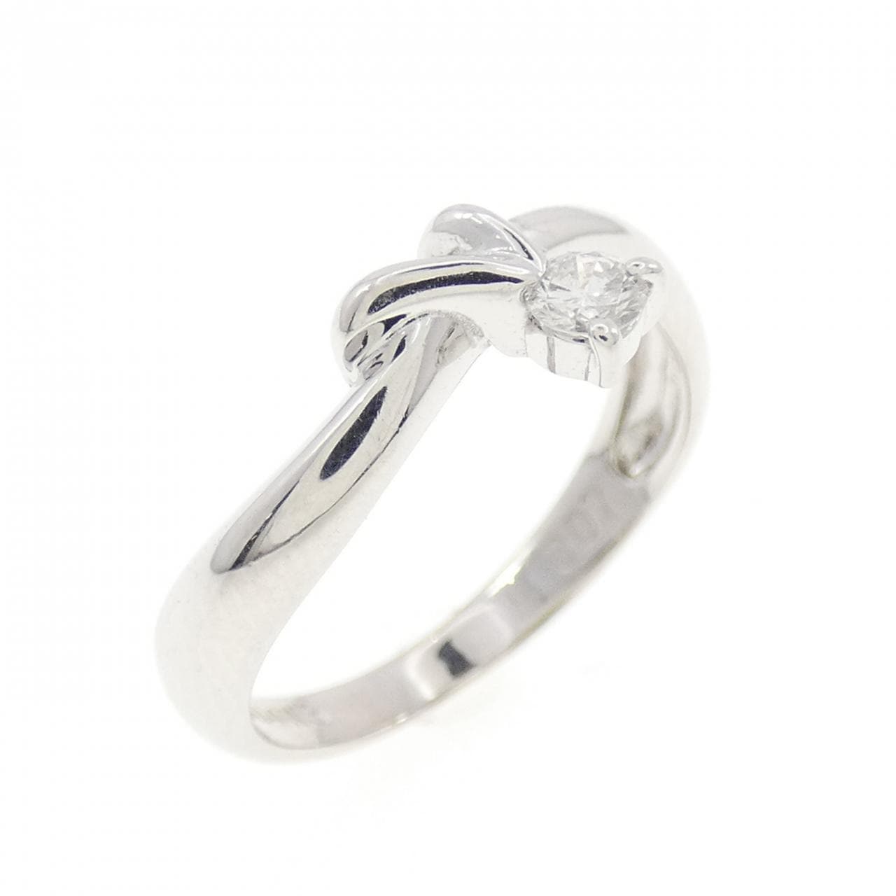 K14WG ダイヤモンド ピンキー リング 0.07CT