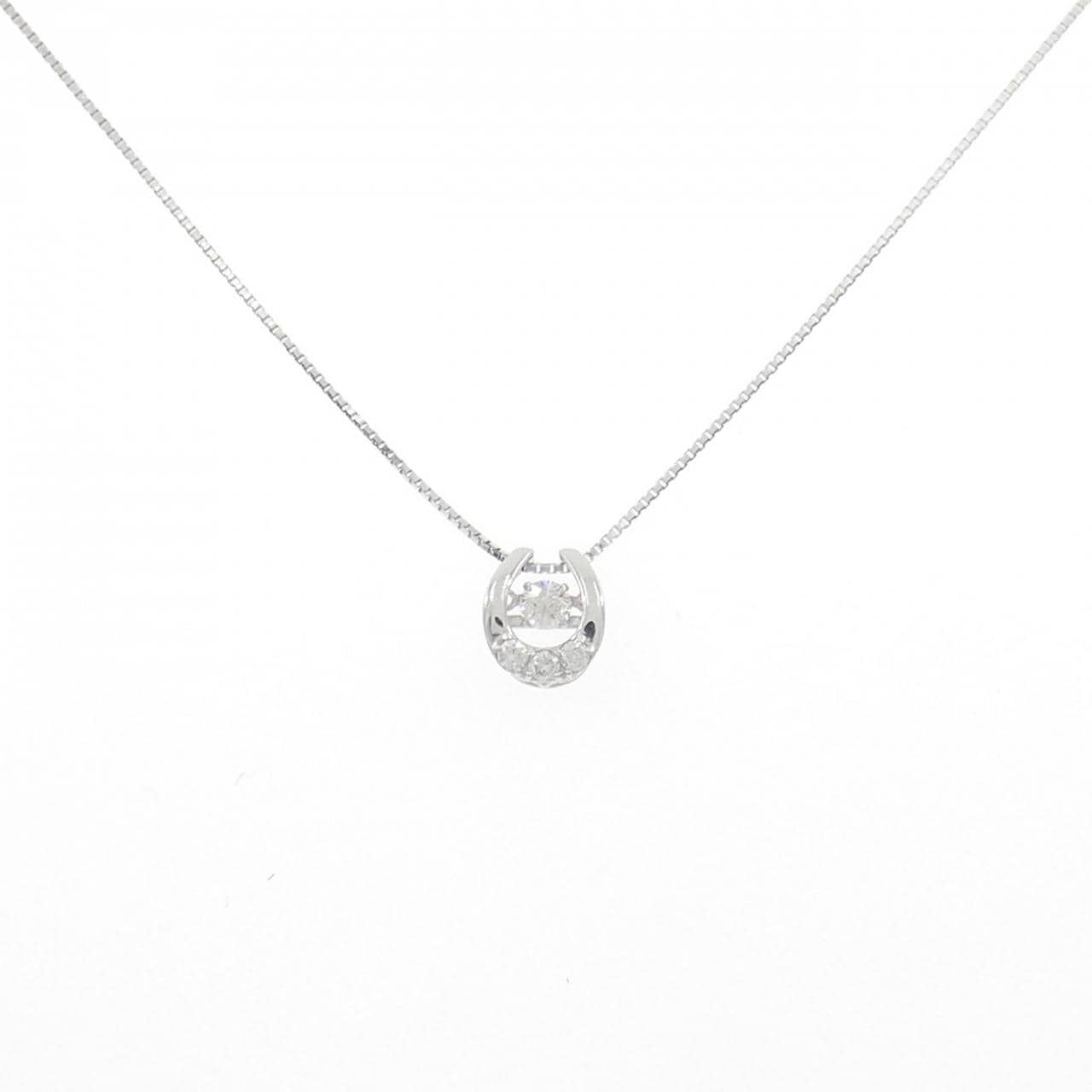 K18WG ダイヤモンド ネックレス 0.12CT