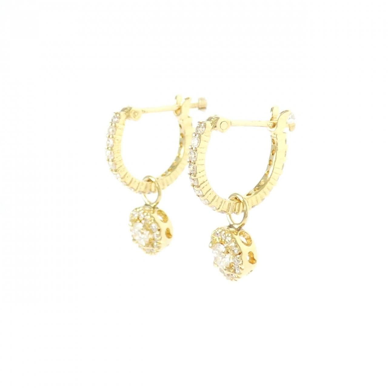 K18YG 2WAY ダイヤモンド ピアス 0.60CT