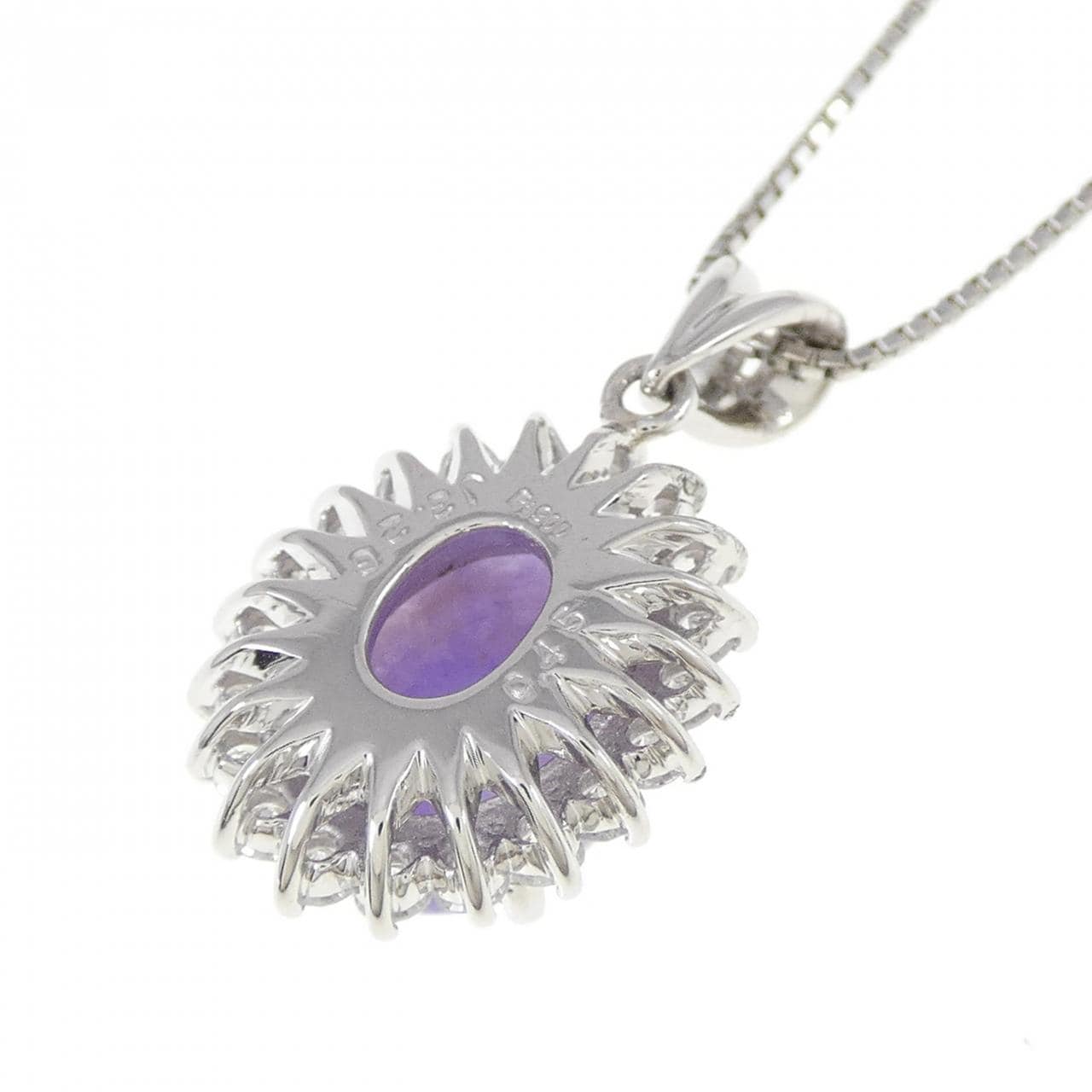 PT Lavender Jade Necklace 3.26CT