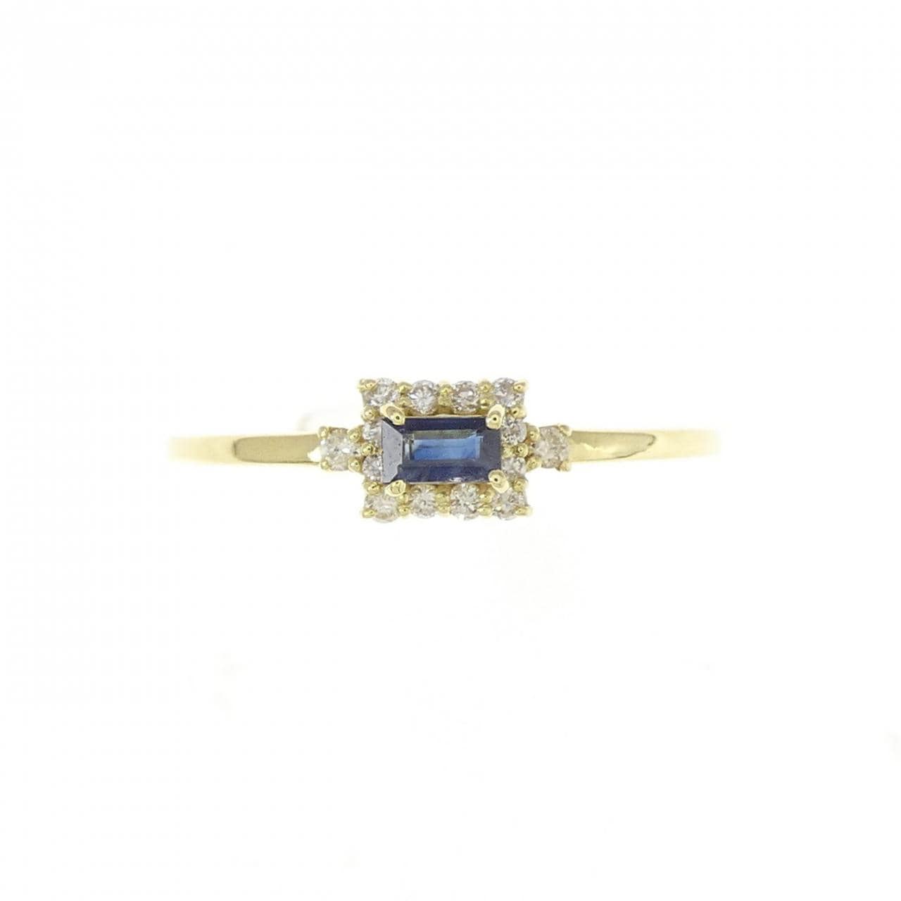 [BRAND NEW] K18YG Sapphire Ring 0.10CT