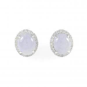 K18WG ラベンダーヒスイ ピアス