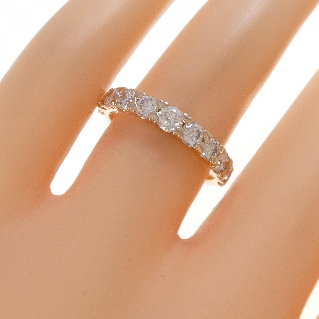 K18PG Heart Diamond Ring 1.12CT