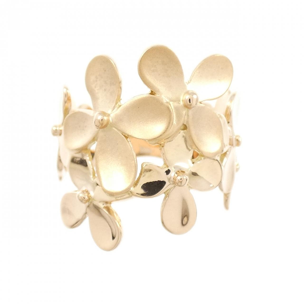 K18PG フラワー リング