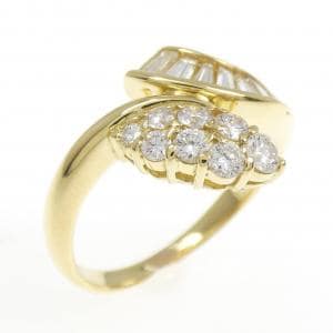 K18YG ダイヤモンド リング 0.77CT