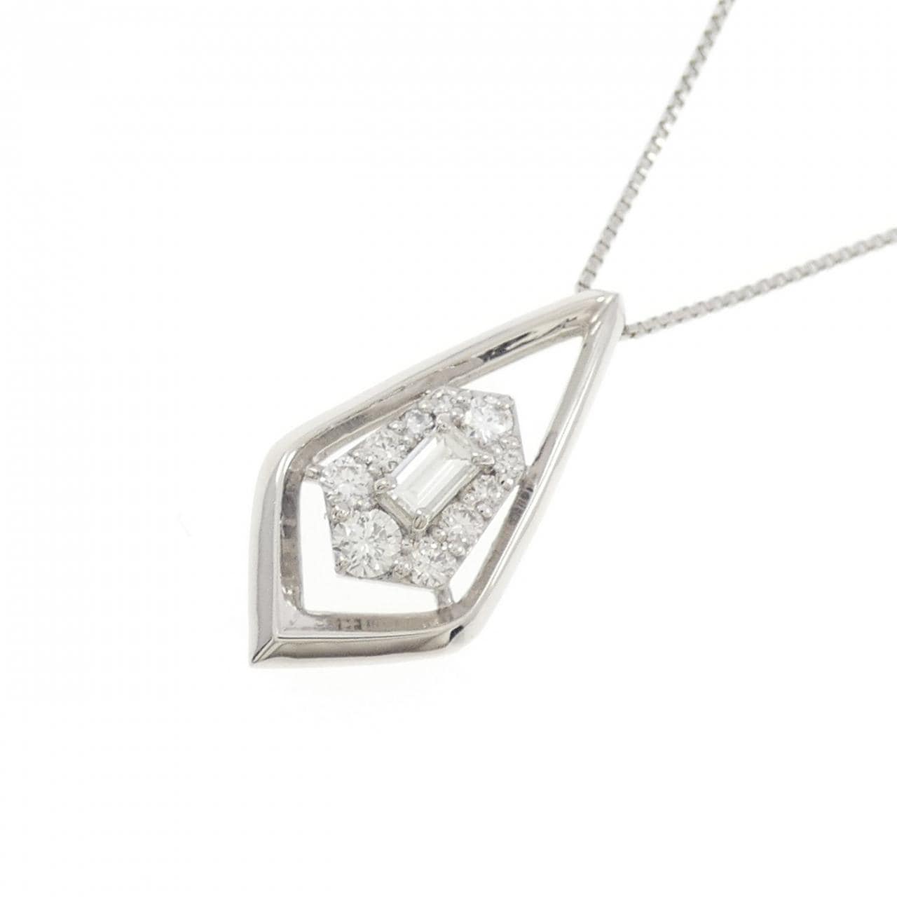 【新品】PT900/PT850 ダイヤモンド ネックレス 0.25CT