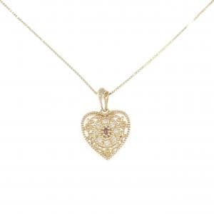 K10YG ハート トルマリン ネックレス