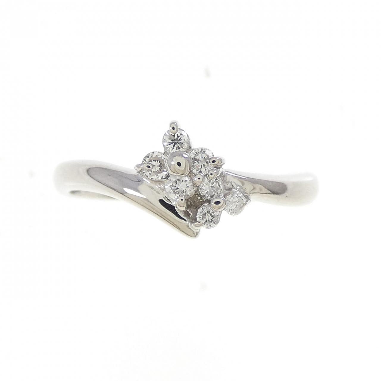 PT900 フラワー ダイヤモンド リング 0.10CT