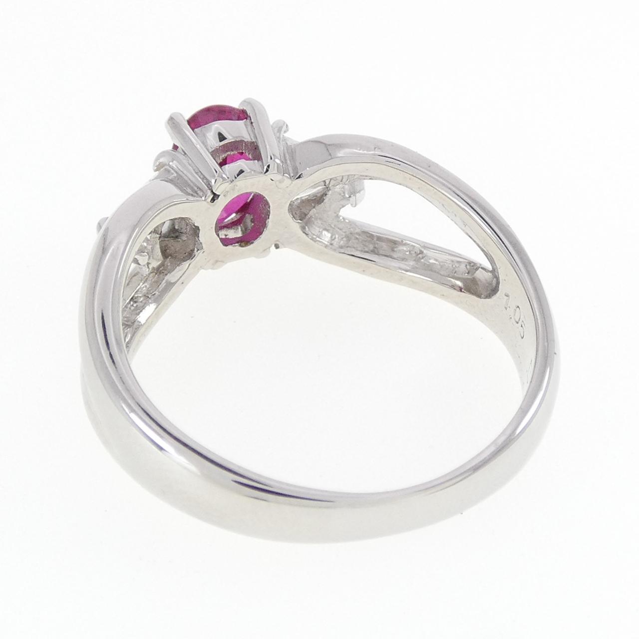 PT900 ルビー リング 1.05CT