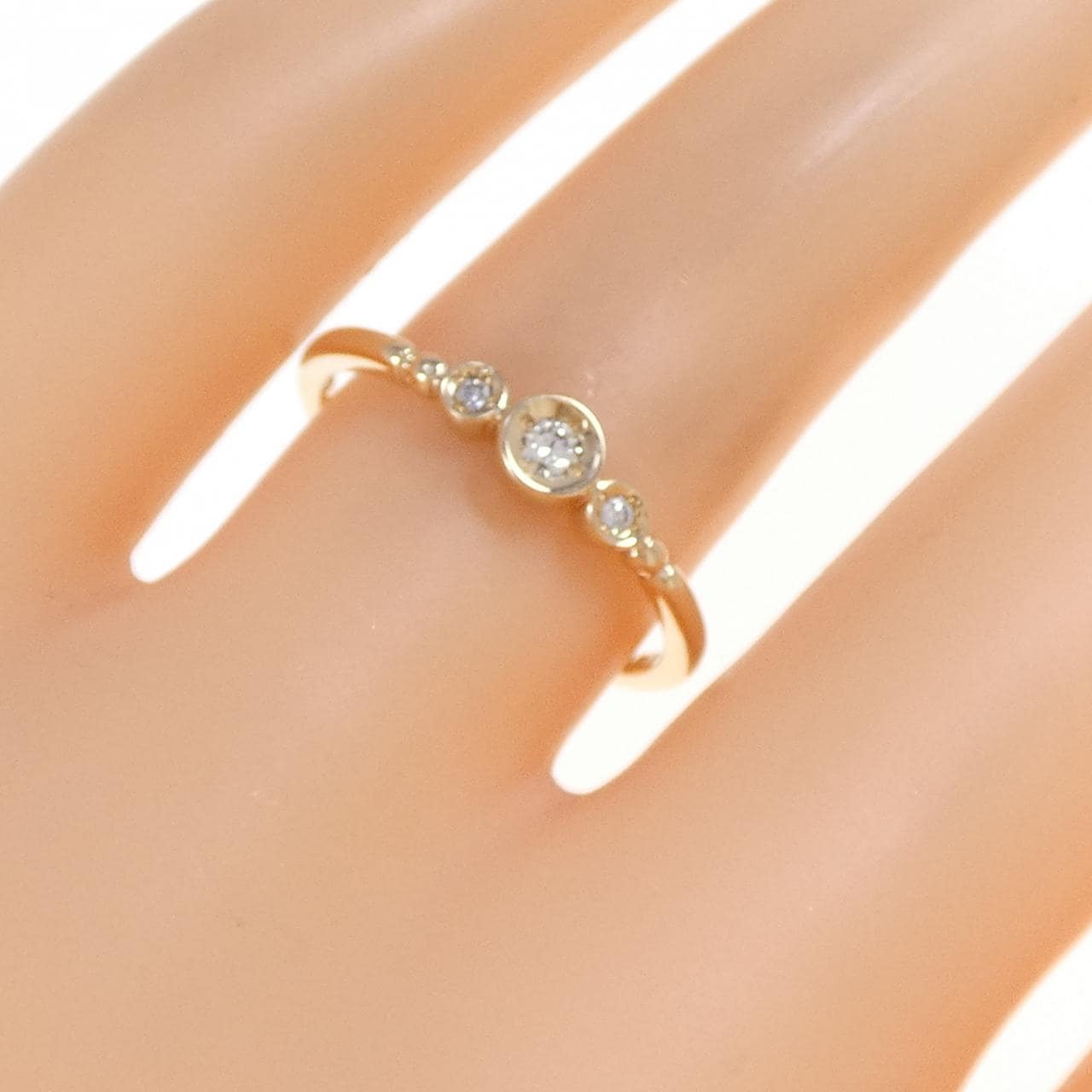 K10YG ダイヤモンド リング 0.05CT