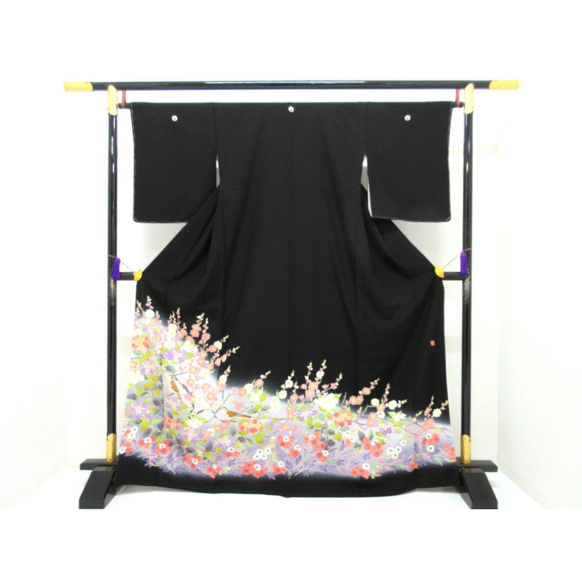 【未使用品】黒留袖　口野春峰　下り藤【本加賀友禅】