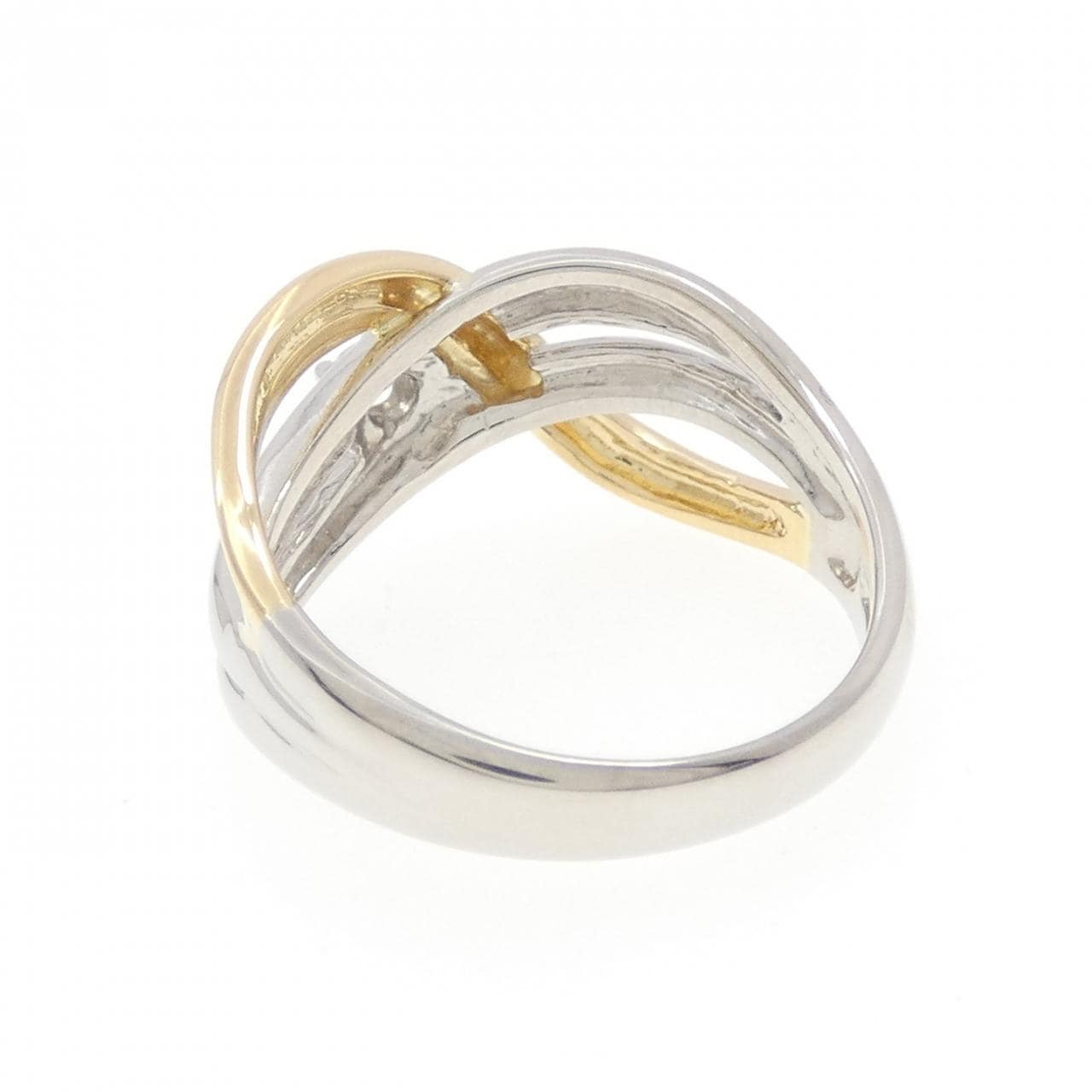 K18YG/PT900 ダイヤモンド リング 0.06CT