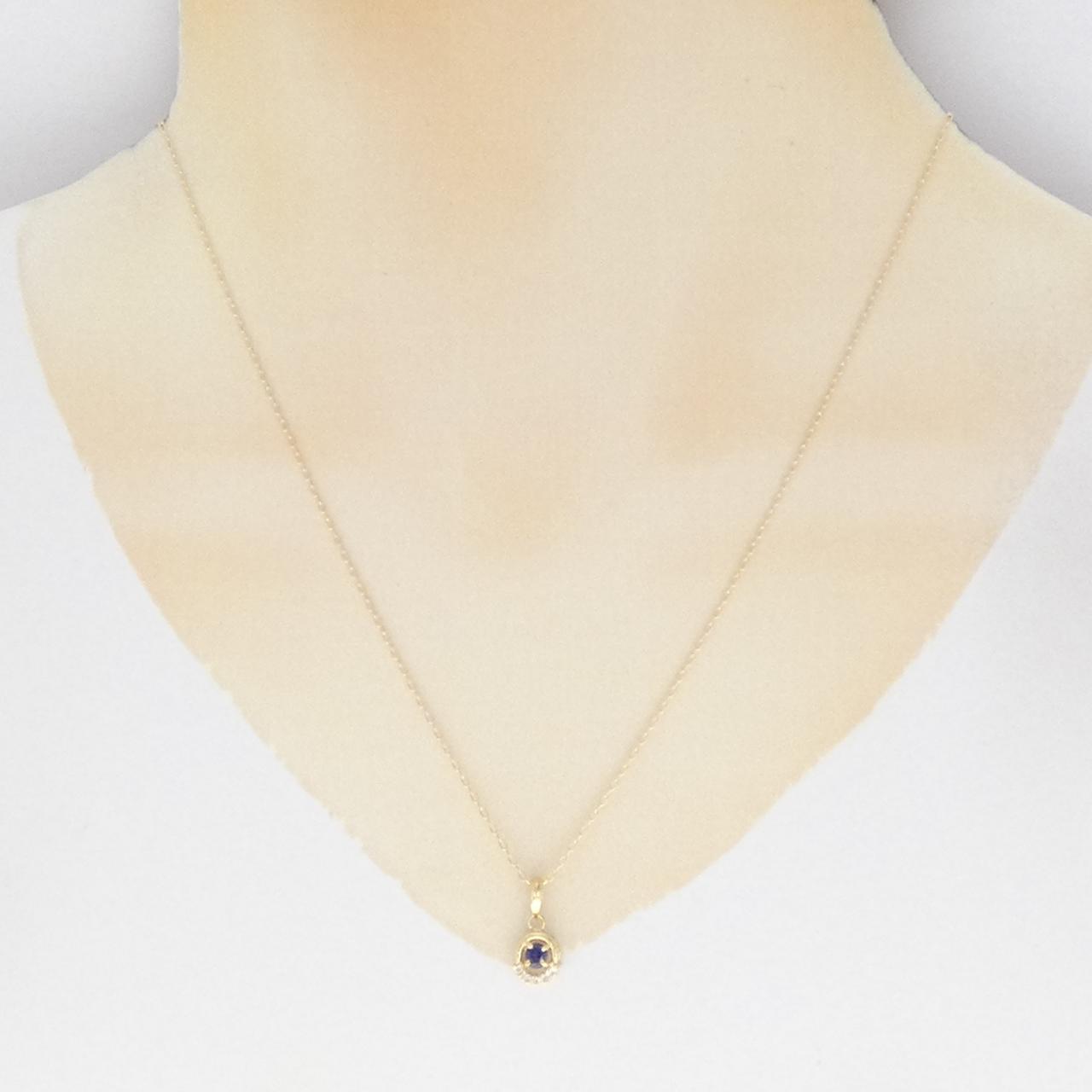 K18YG sapphire necklace