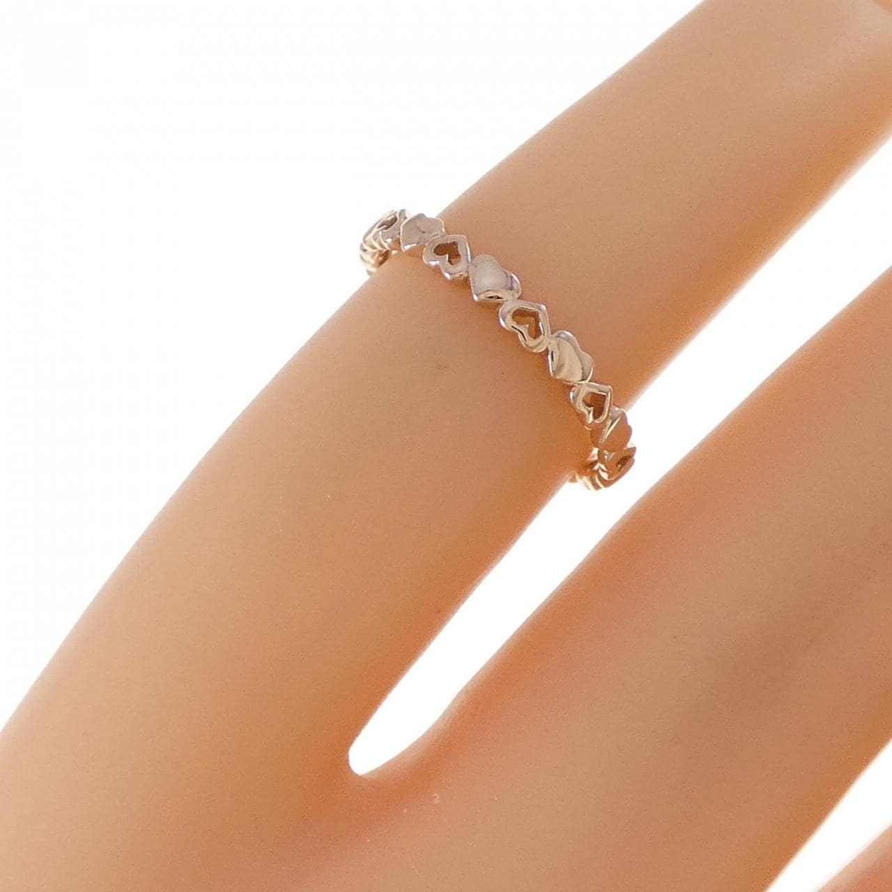 K10PG ハート ピンキーリング