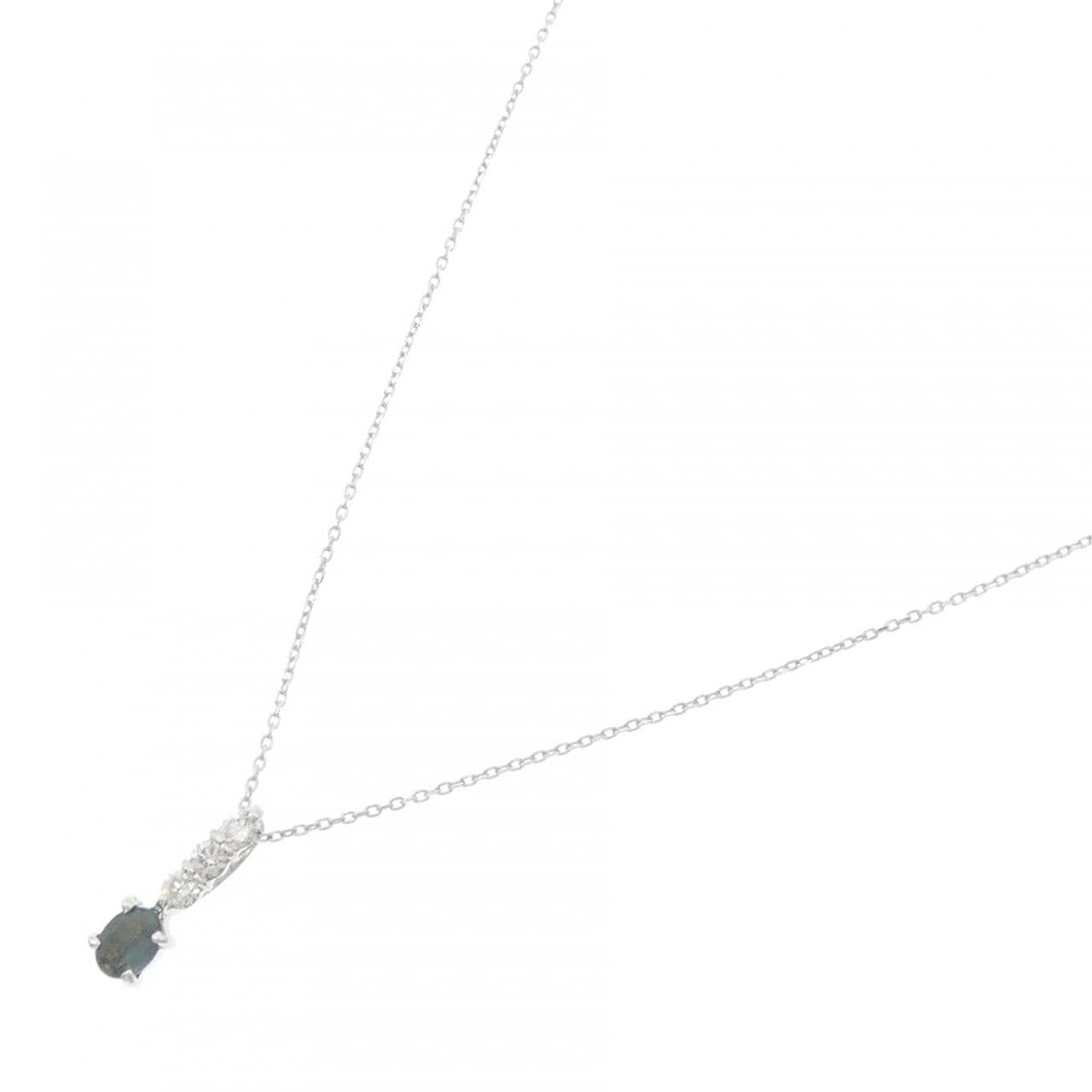 K18WG/PT850 アレキサンドライト ネックレス 0.10CT