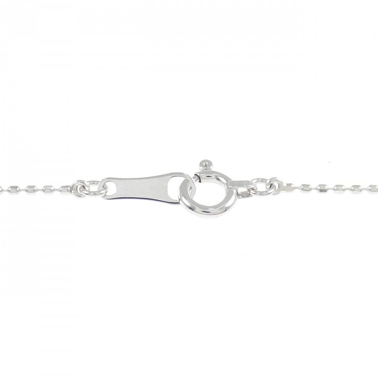 K18WG クロス×ウイング ダイヤモンド ネックレス 0.09CT