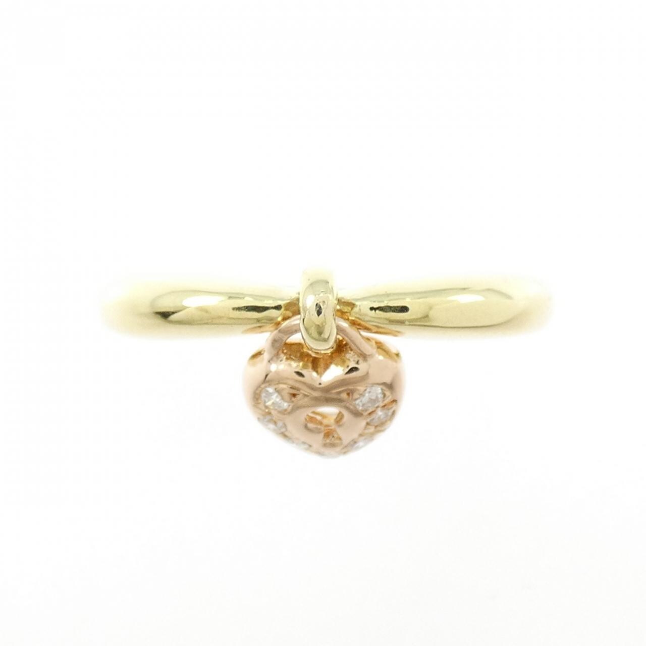 K18YG/K18PG heart Diamond ring 0.04CT