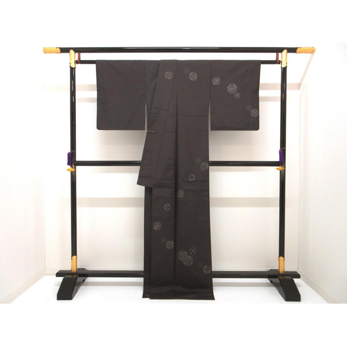 【未使用品】訪問着　身幅Ｌ寸【縞大島紬】