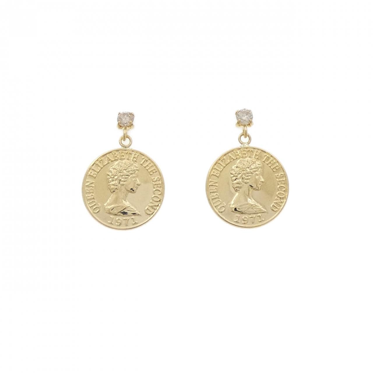 K18YG ダイヤモンド ピアス