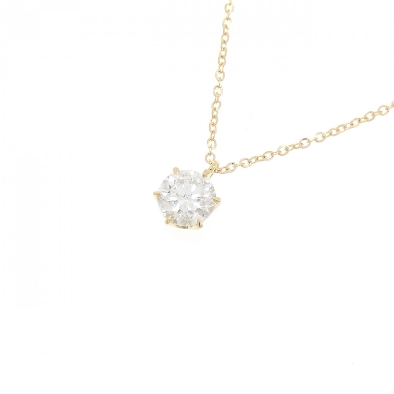 K18YG ダイヤモンド ネックレス 0.528CT F SI2 VG