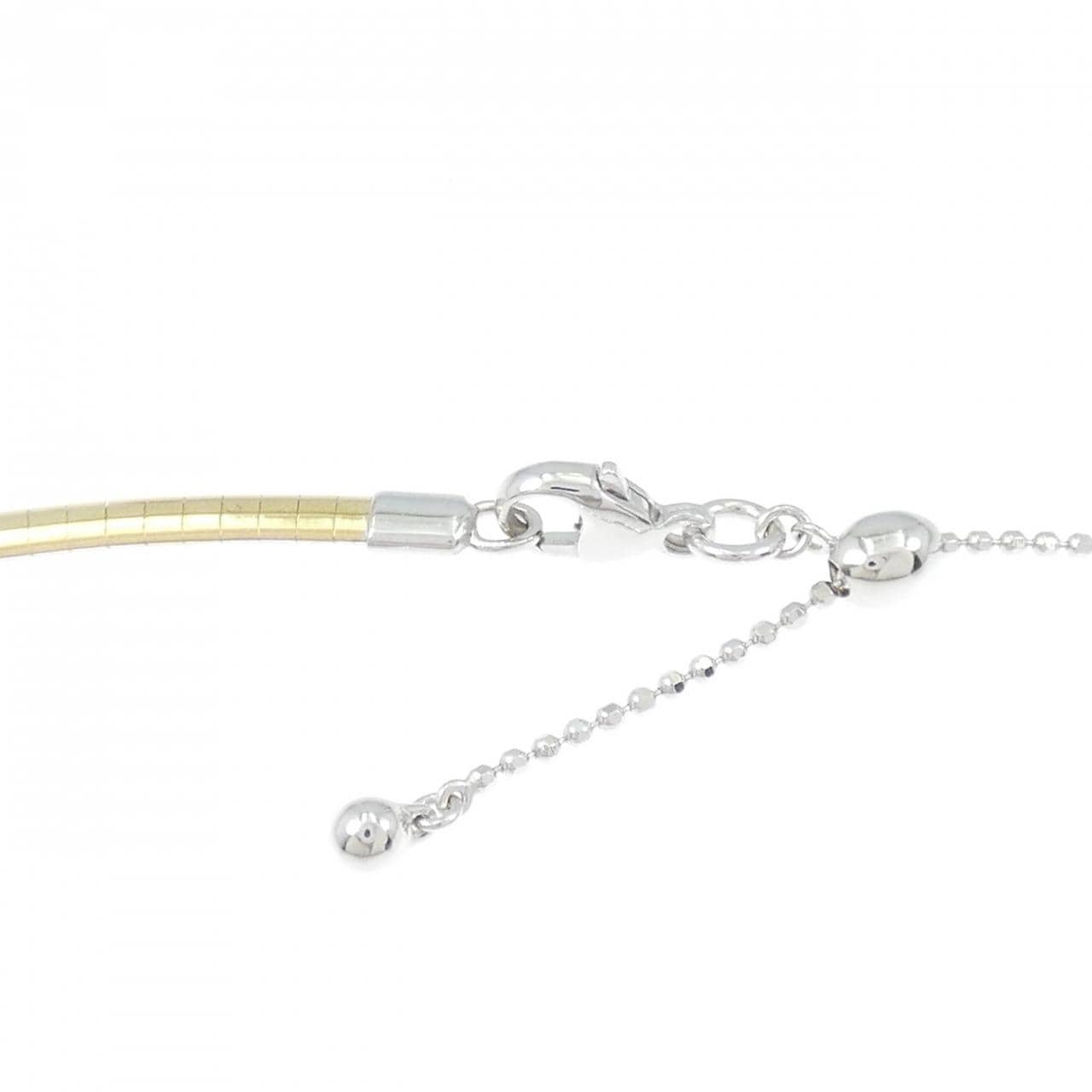 K18YG/750YG/750WG 黒蝶パール ネックレス