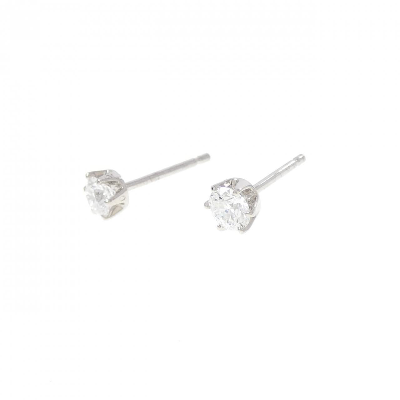 PT900 ダイヤモンド ピアス 0.235CT 0.236CT D SI1 EX-VG