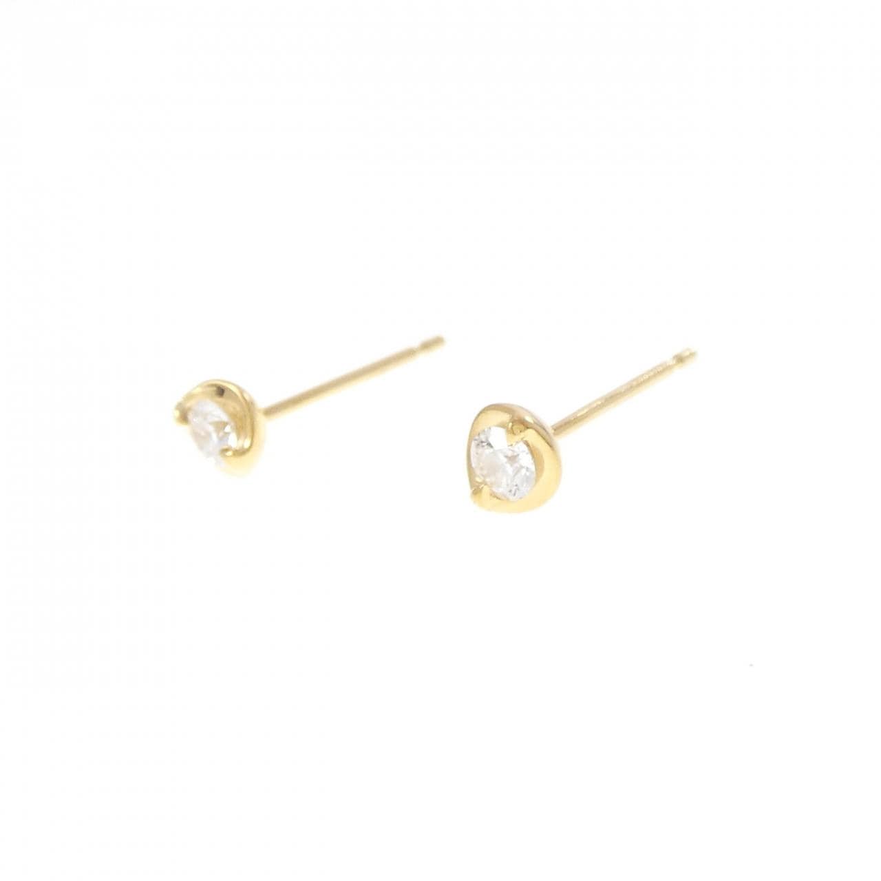 K24YG/K18YG ダイヤモンド ピアス 0.16CT