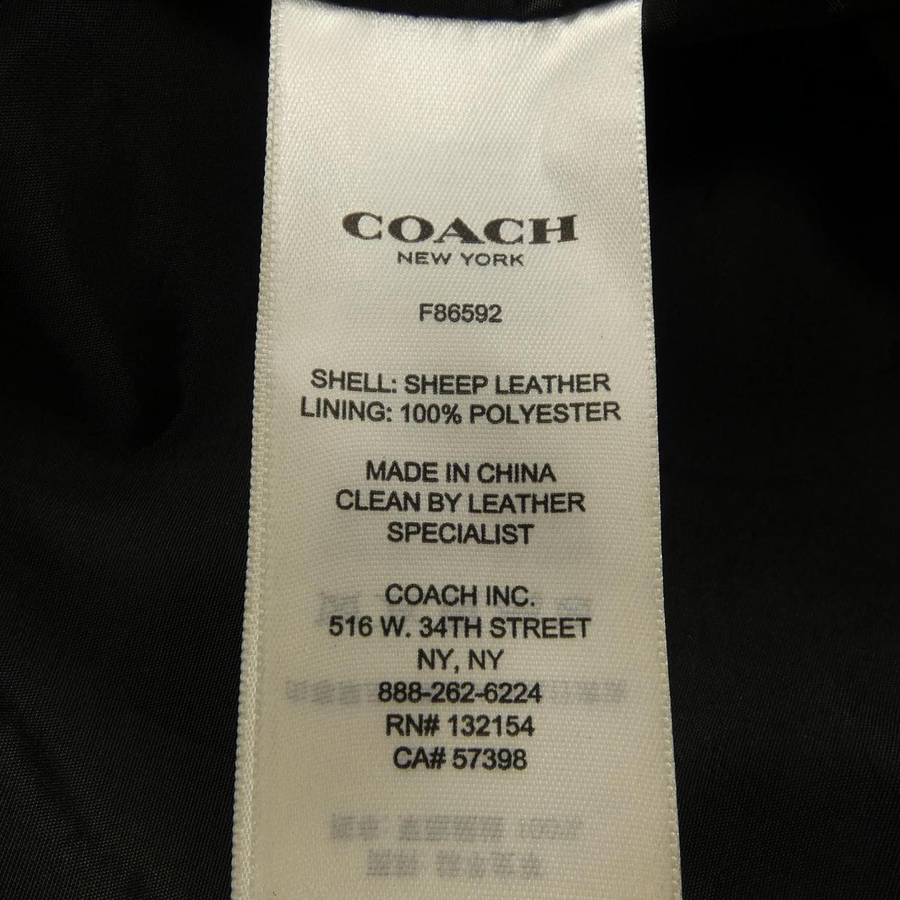 コーチ COACH F86592 レザージャケット