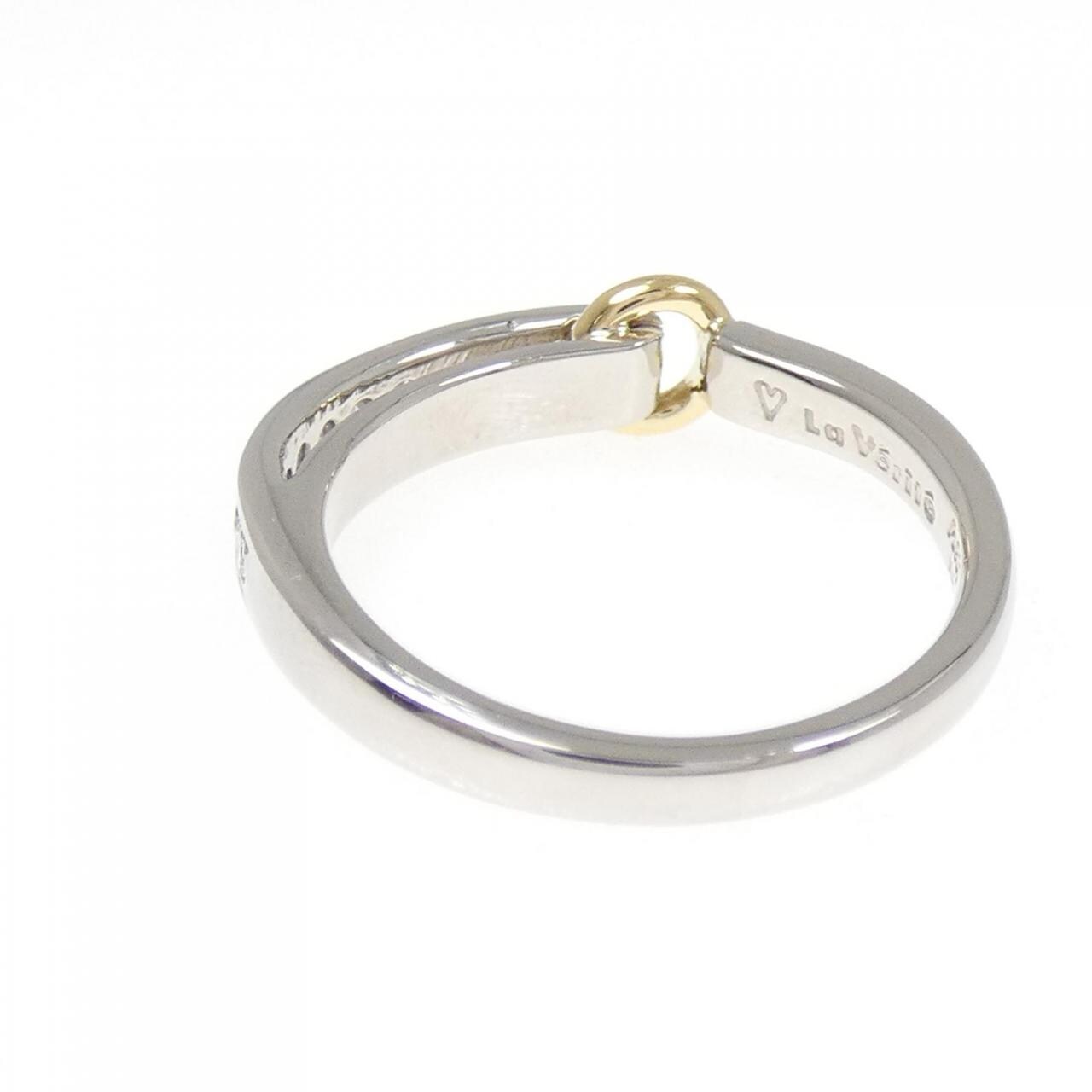 PT900/K18YG ダイヤモンド リング 0.18CT