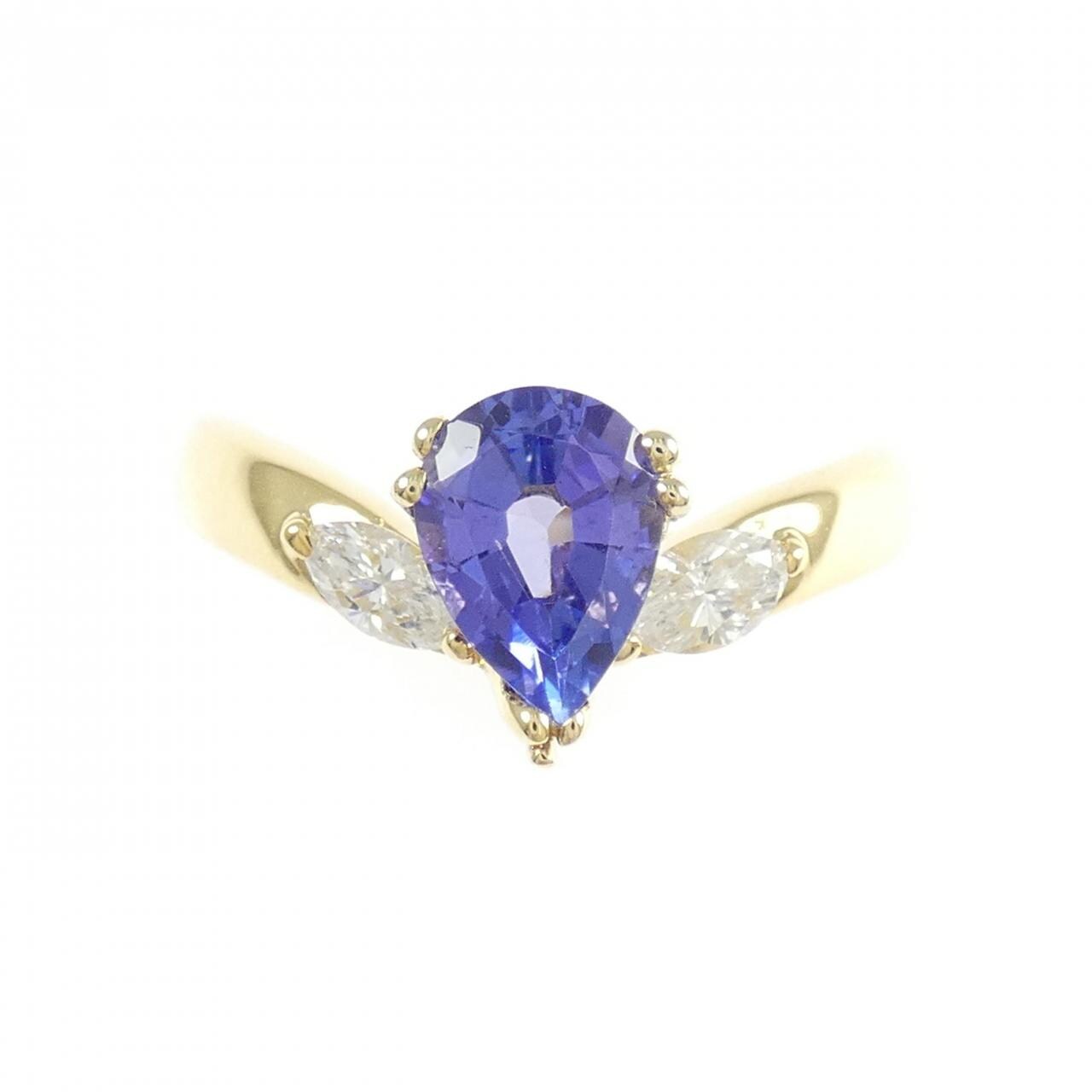 K18YG タンザナイト リング 1.21CT