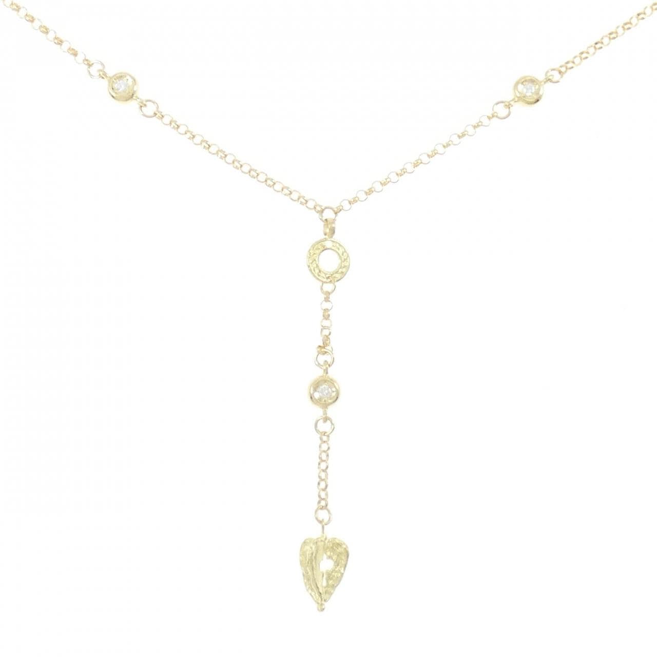 K18YG ダイヤモンド ネックレス 0.06CT