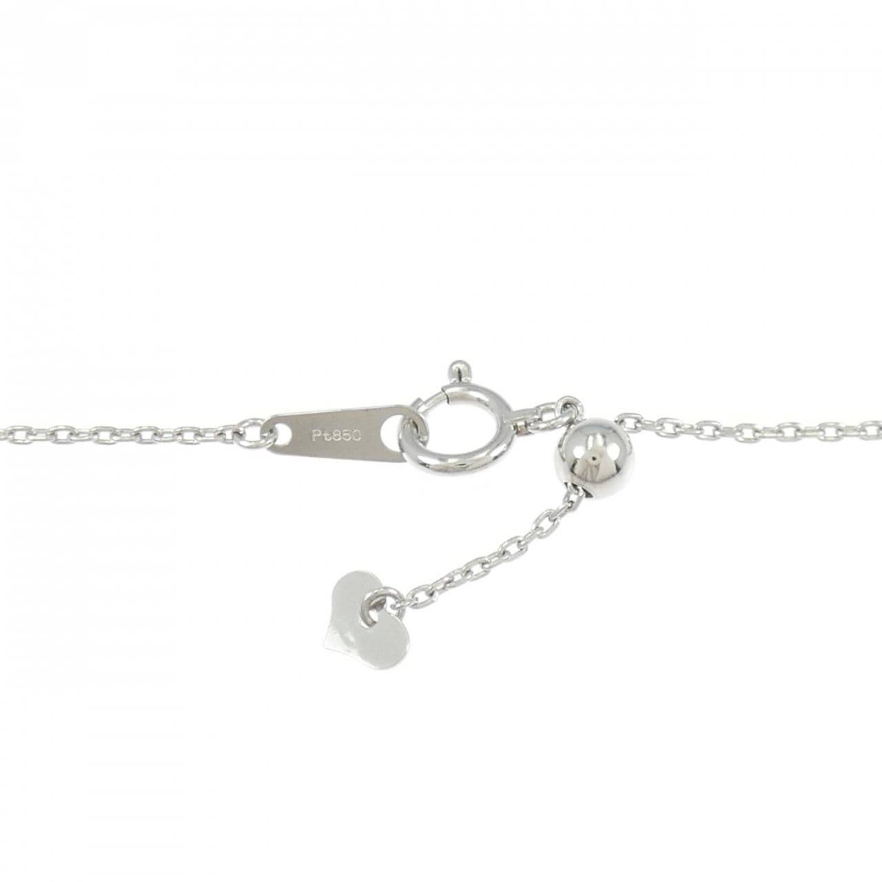 PT950/PT850 フラワー ダイヤモンド ネックレス 0.55CT