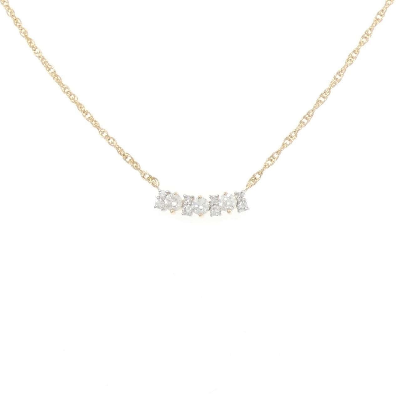 K18YG/K18WG ダイヤモンド ネックレス 0.43CT