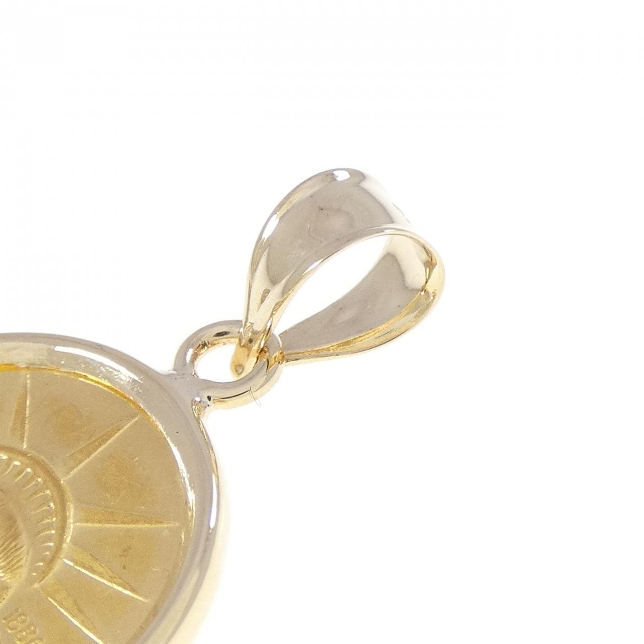 K18YG(枠) コイン ペンダント