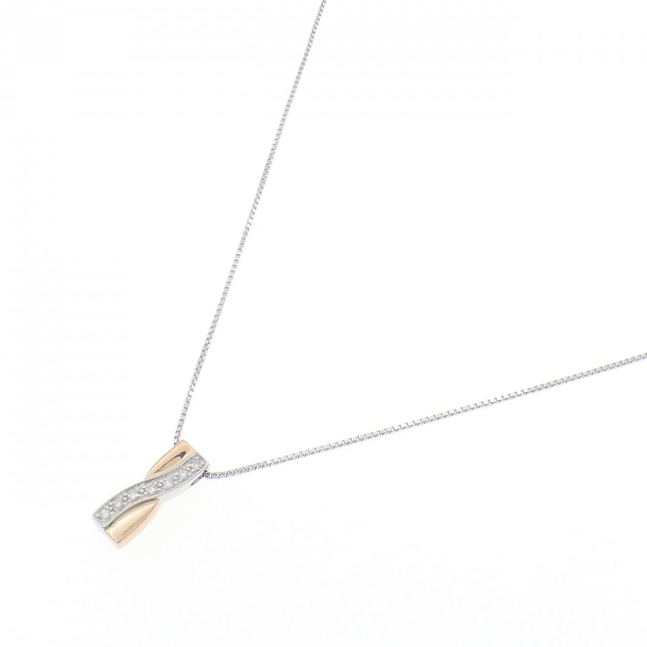 K18WG/K18PG ダイヤモンド ネックレス