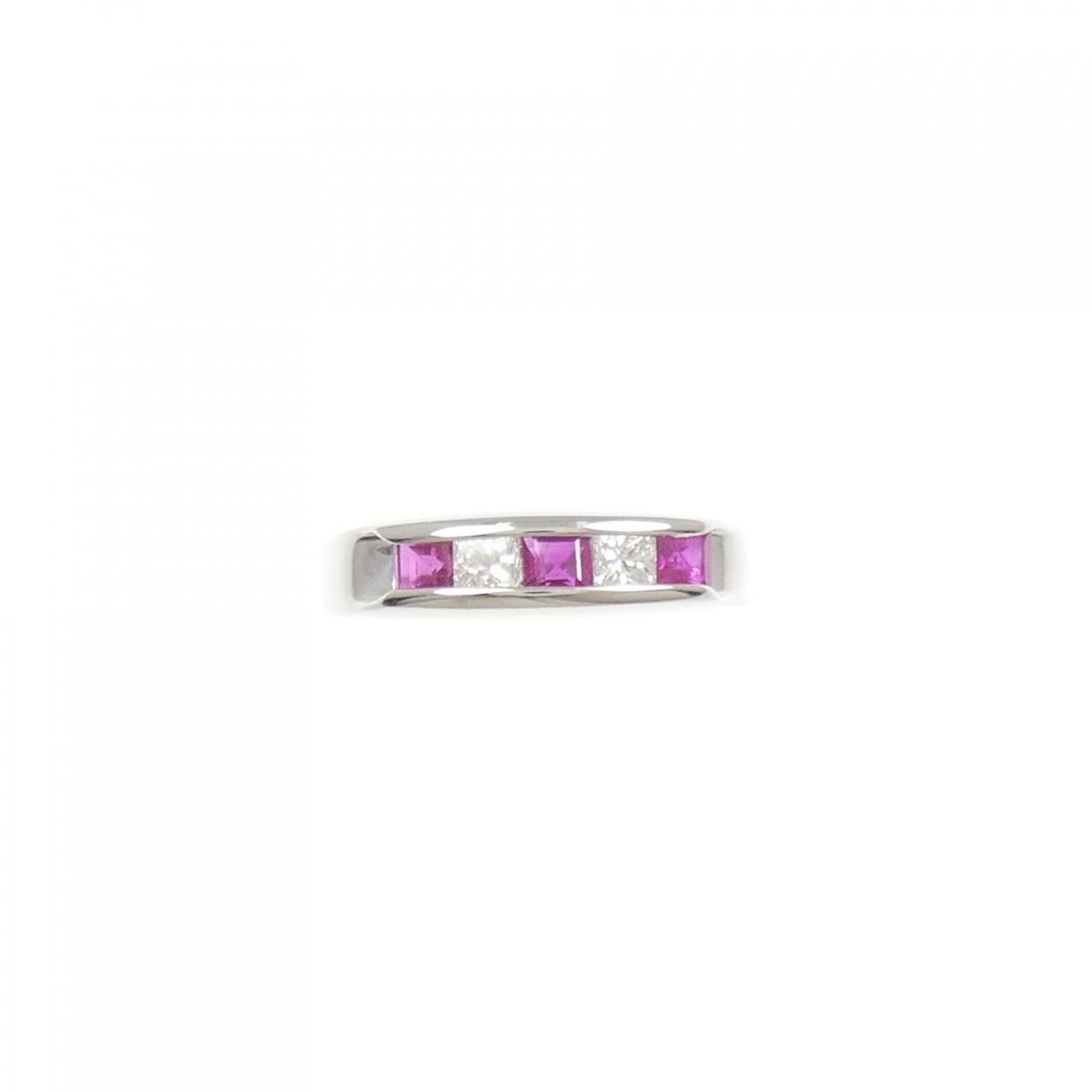 PT900 ルビー リング 0.45CT