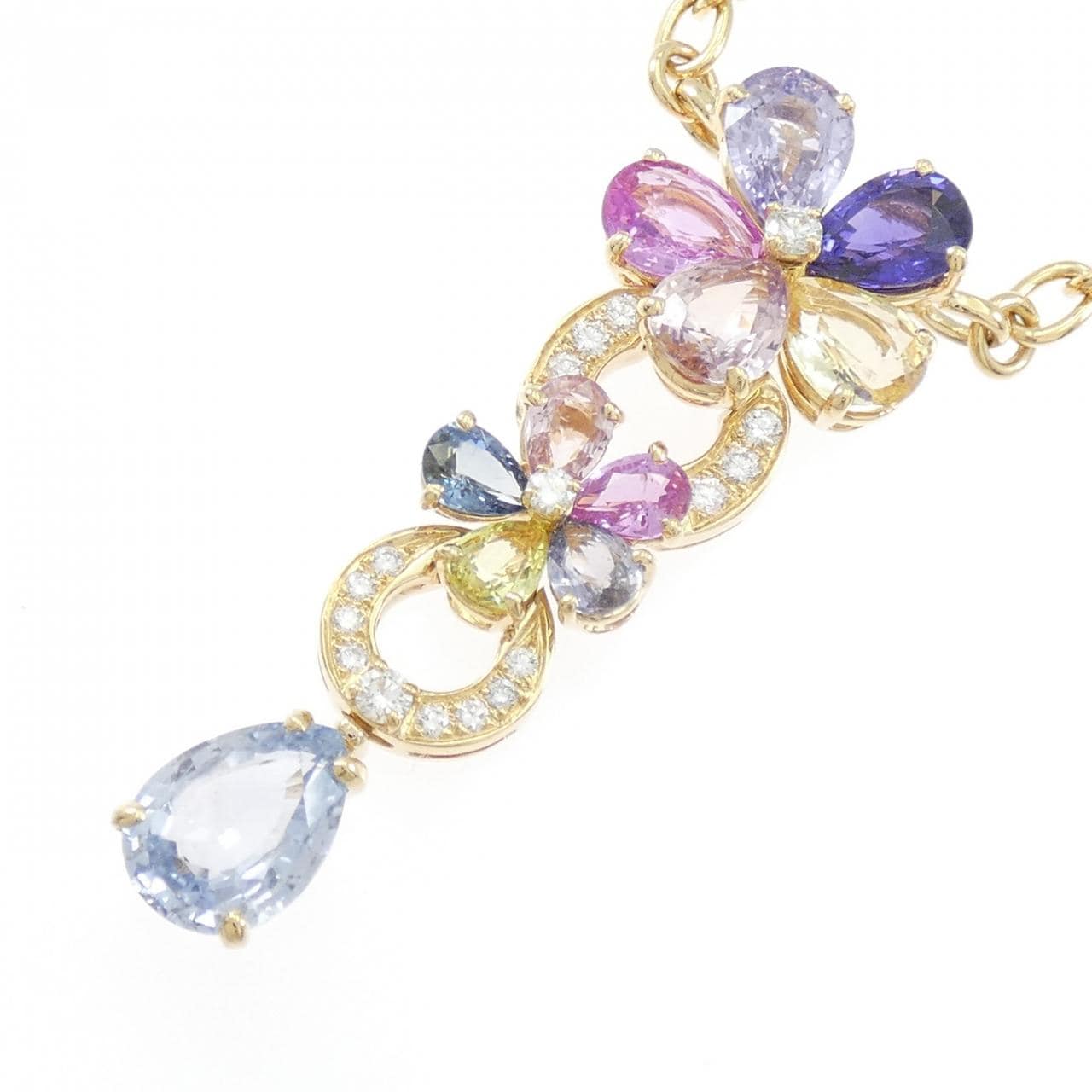 ブルガリ サファイヤ フラワー ネックレス