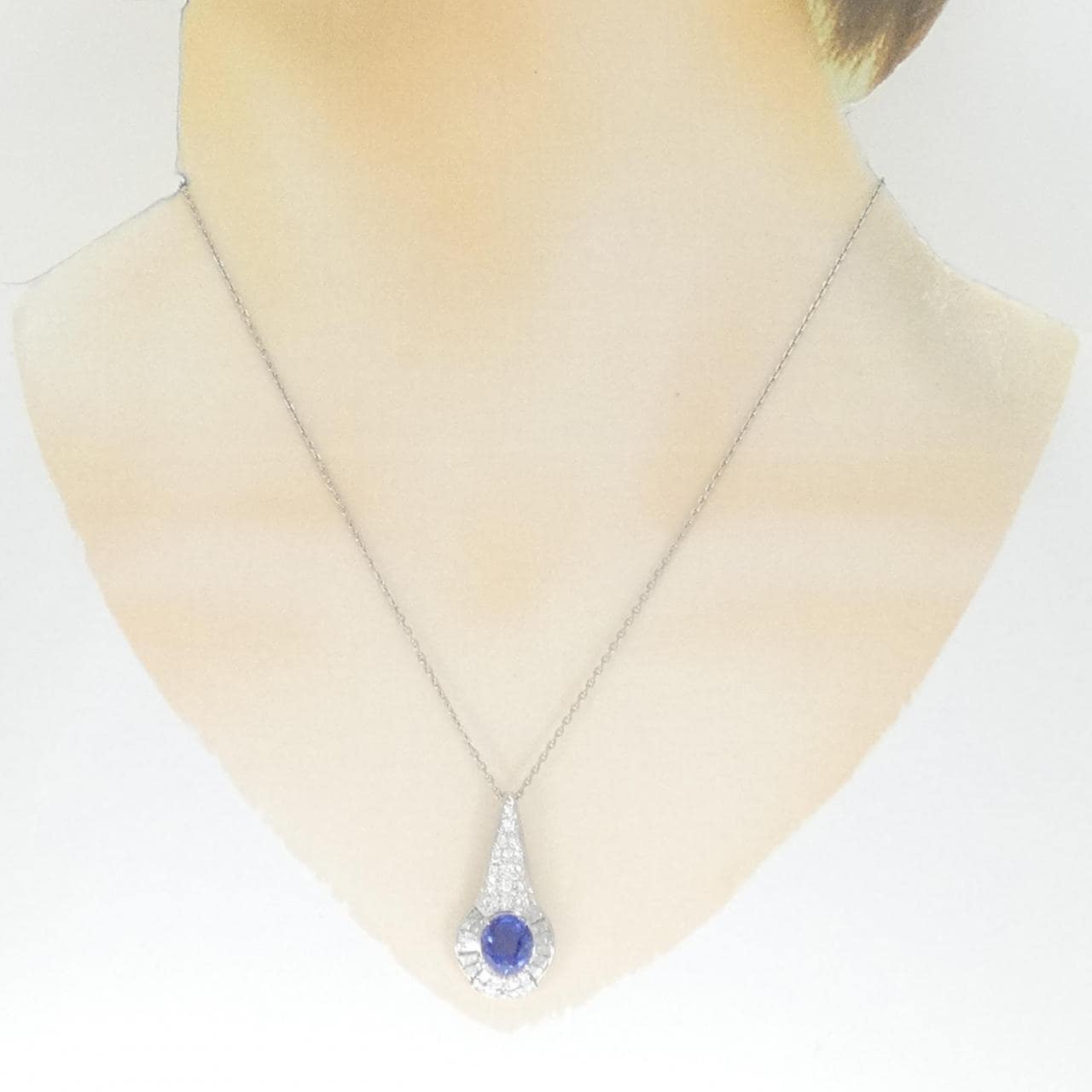 PT Unheated Sapphire Necklace 3.384CT